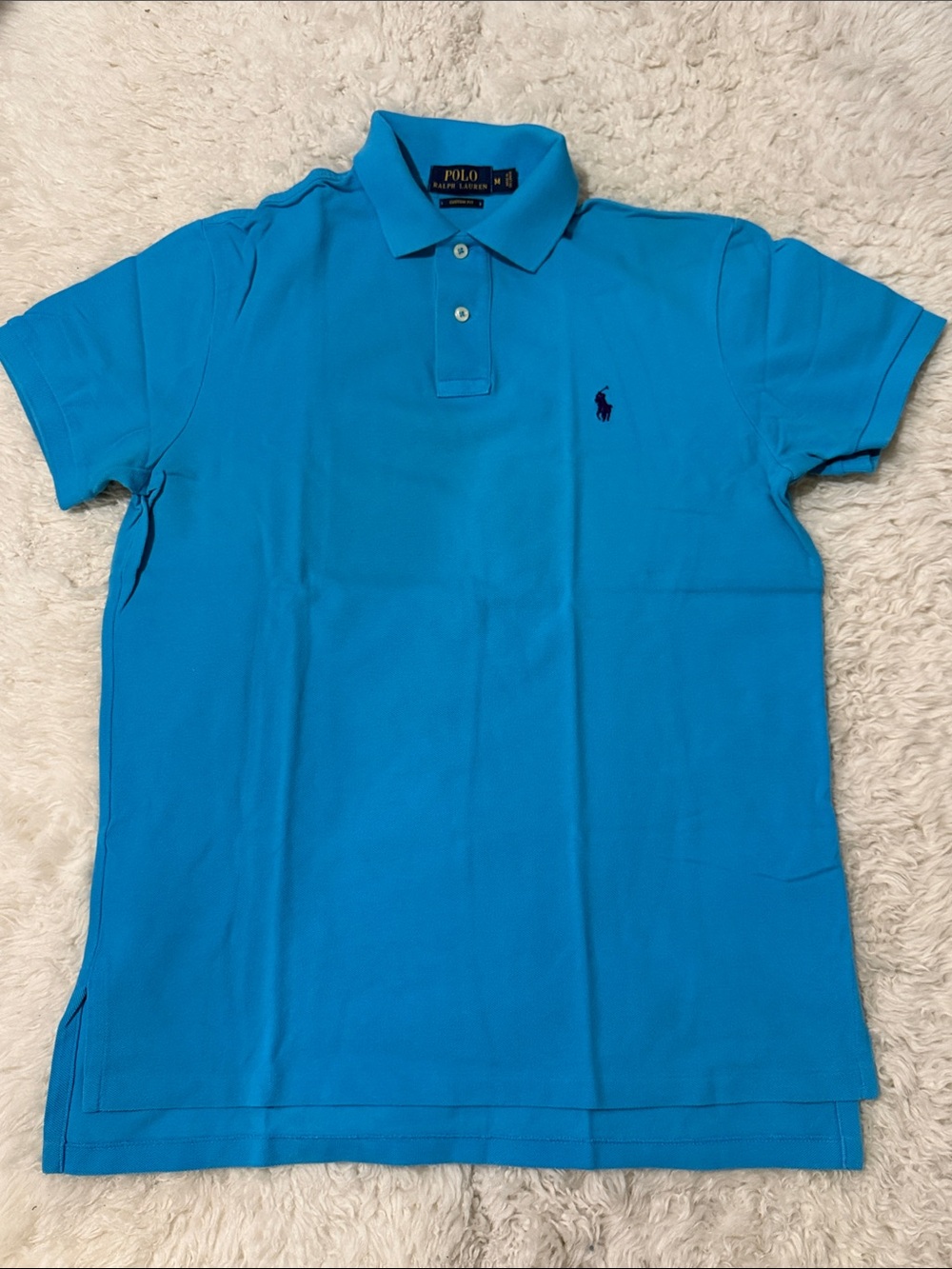 EC - Polo by Ralph Lauren Men’s Polo Shirt - Bright Turquoise with Navy Pony